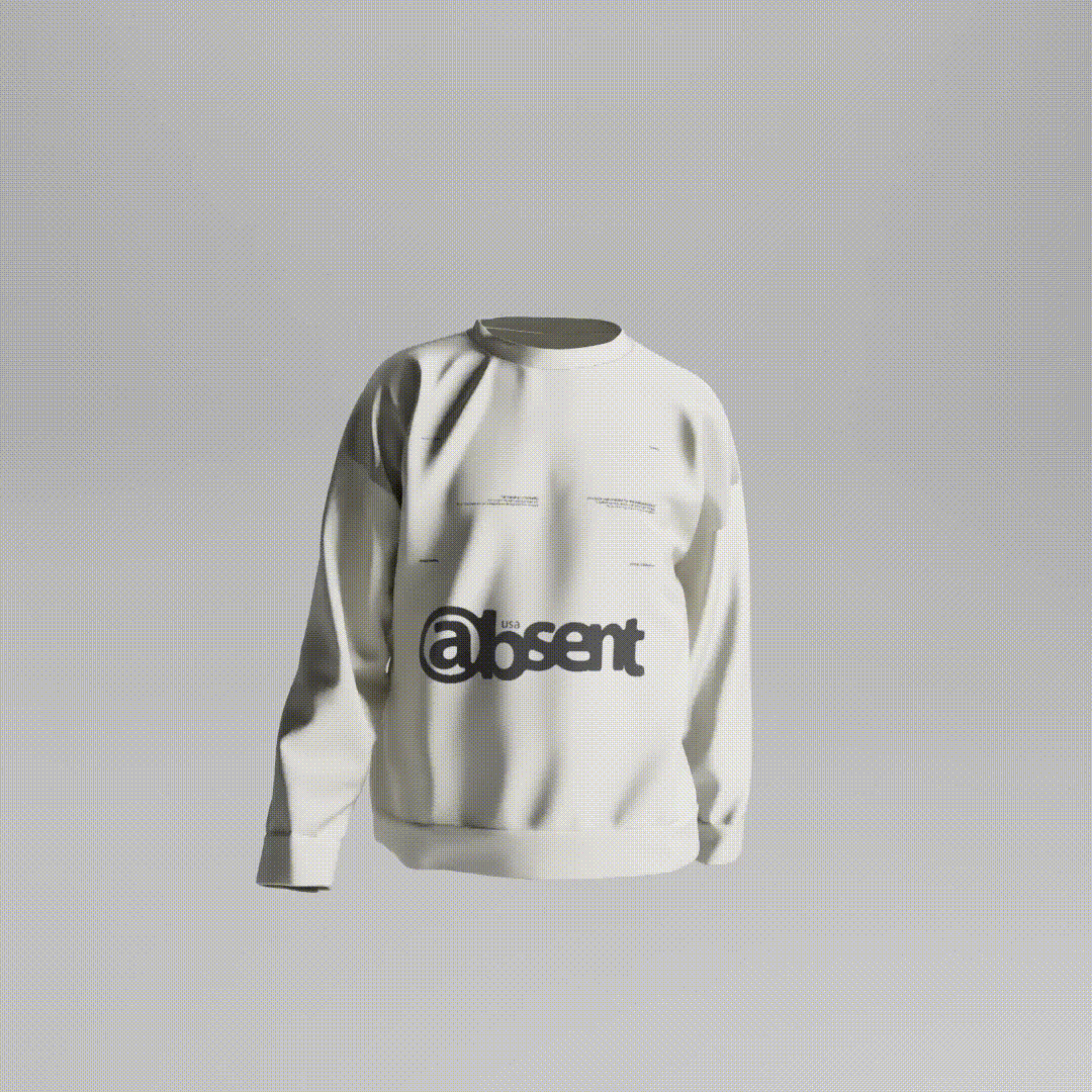 Casaco Branco 3D em movimento